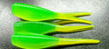 2" Crappie Slayer Green / Yellow Tail